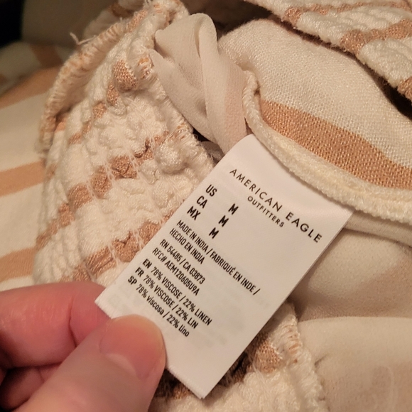 American Eagle wide leg linen pants M - Picture 8 of 9